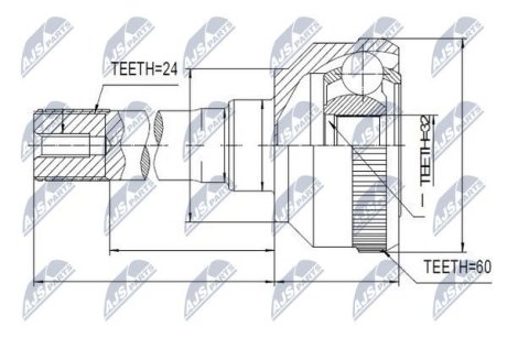 Шарнир равных угловых скоростей NTY NPZ-LR-011