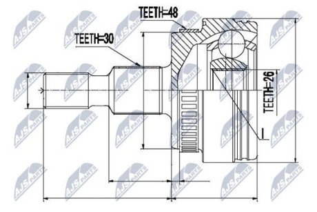 Шарнир равных угловых скоростей NTY NPZ-ME-009