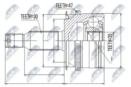 Шарнир равных угловых скоростей NTY NPZ-MS-006