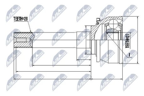 Шарнир равных угловых скоростей NTY NPZ-MS-016