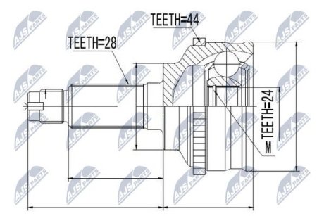 ШАРНИР РАВНЫХ УГЛОВЫХ СКОРОСТЕЙ NTY NPZ-MZ-028