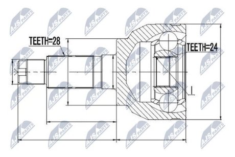 ШАРНИР РАВНЫХ УГЛОВЫХ СКОРОСТЕЙ NTY NPZ-MZ-046