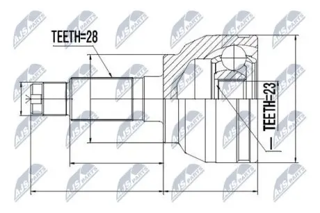 ШРУС / Шарнір рівних кутових швидкостей NTY NPZ-MZ-047