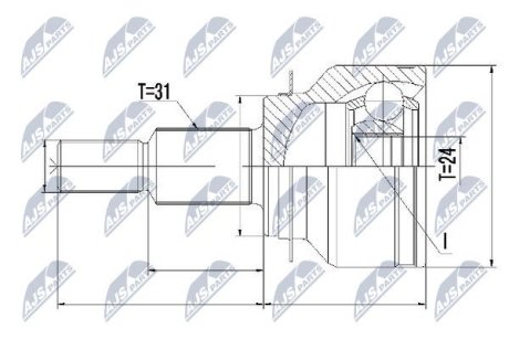 Шарнир равных угловых скоростей NTY NPZ-MZ-055