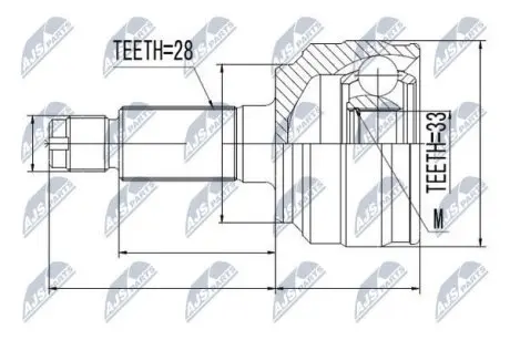 ШРУС / Шарнир равных угловых скоростей NTY NPZ-MZ-058