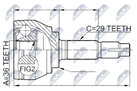 Шарнір рівних кутових швидкостей NTY NPZ-NS-078