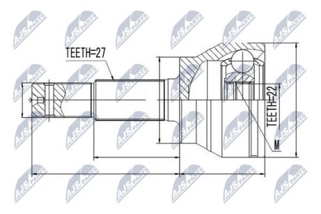 ШАРНИР РАВНЫХ УГЛОВЫХ СКОРОСТЕЙ NTY NPZ-NS-083