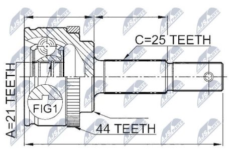 Шарнир равных угловых скоростей NTY NPZ-NS-086