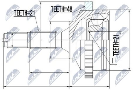 Шарнир равных угловых скоростей NTY NPZ-PE-017