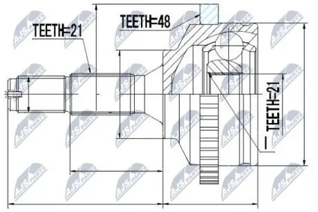 ШРУС / Шарнир равных угловых скоростей NTY NPZ-PE-017