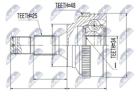 Шарнир равных угловых скоростей NTY NPZ-PE-018