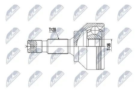 ШАРНІР РІВНИХ КУТОВИХ ШВИДКОСТЕЙ NTY NPZ-PE-033