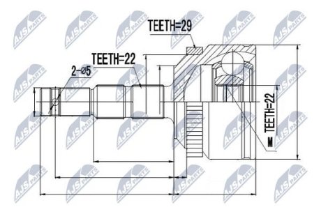 Шарнир равных угловых скоростей NTY NPZ-PL-034