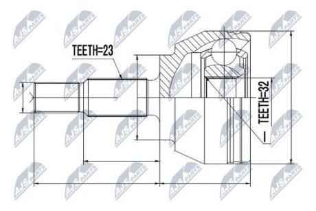 Шарнир равных угловых скоростей NTY NPZ-RE-030