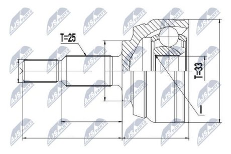 Шарнир равных угловых скоростей NTY NPZ-RE-044