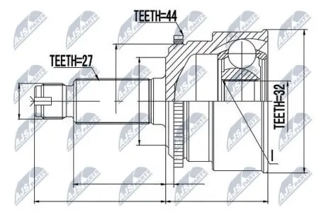ШРУС / Шарнір рівних кутових швидкостей NTY NPZ-SB-010