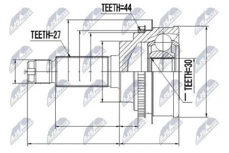 ШРУС / Шарнир равных угловых скоростей NTY NPZ-SB-011