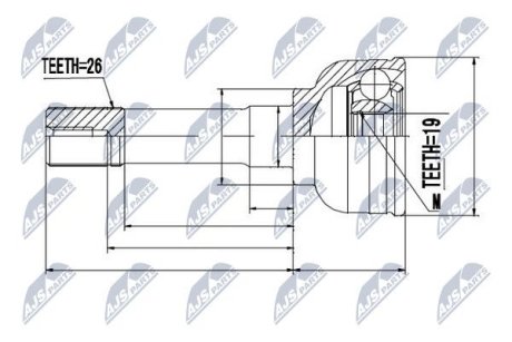 ШАРНИР РАВНЫХ УГЛОВЫХ СКОРОСТЕЙ NTY NPZ-SU-023