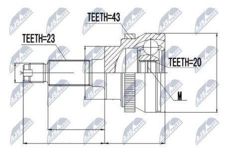 Шарнир равных угловых скоростей NTY NPZ-SU-031