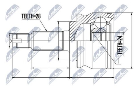 ШАРНИР РАВНЫХ УГЛОВЫХ СКОРОСТЕЙ NTY NPZ-SU-032