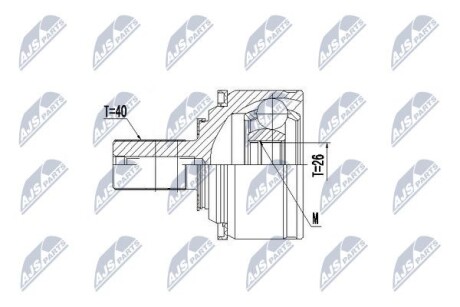 ШАРНИР РАВНЫХ УГЛОВЫХ СКОРОСТЕЙ NTY NPZ-VV-021