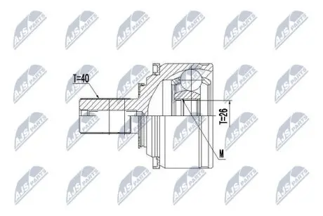 ШРУС / Шарнір рівних кутових швидкостей NTY NPZ-VV-021