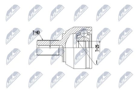 ШАРНИР РАВНЫХ УГЛОВЫХ СКОРОСТЕЙ NTY NPZ-VV-022