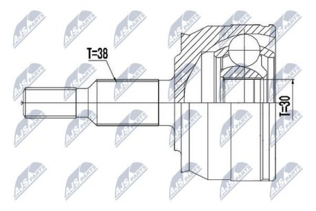 Шарнір рівних кутових швидкостей NTY NPZ-VW-041