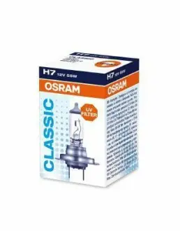 Лампа CLASSIC H7 12V 55W PX26D (картонная упаковка) OSRAM 64210CLC