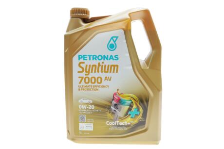 Олива моторна SYNTIUM 7000 AV 0W-20 SN+ (5L) Petronas 70410M12EU
