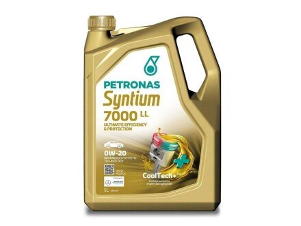 Олива моторна SYNTIUM 7000 LL 0W-20 SP (5L) Petronas 70719M12EU