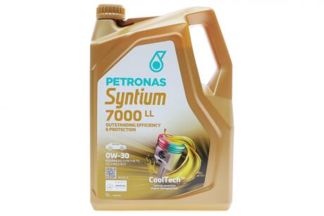 Олива моторна SYNTIUM 7000 LL 0W-30 SP (5L) Petronas 70720M12EU