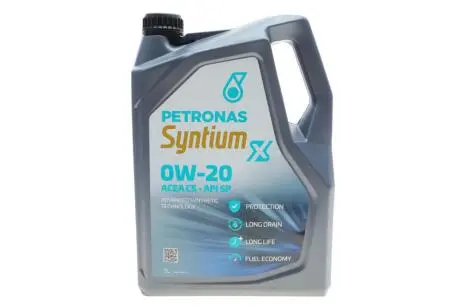 Олива моторна SYNTIUM X 0W-20 C5 API SP (5L) Petronas 70980M12EU