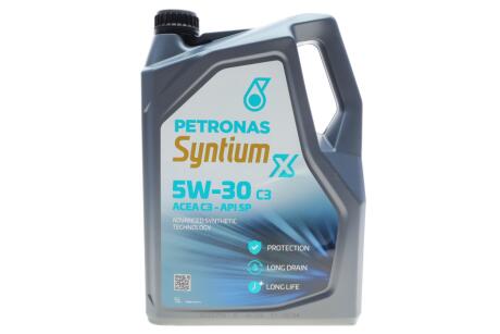 Олива моторна SYNTIUM X 5W-30 C3 (5L) Petronas 71004M12EU