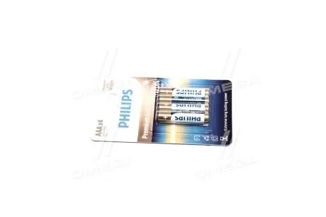 Батарейки циліндричні, лужні PHILIPS LR03M4B10