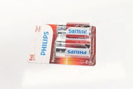 Батарейки цилиндрические, щелочные PHILIPS LR20P2B/10
