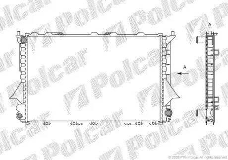 Радіатор охолодження Polcar 131608-4