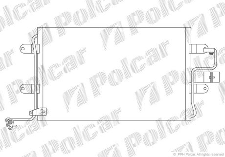 Радіатор кондиціонера Polcar 1323K8C2