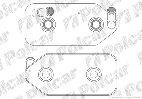 Радиатор масла VW BORA, GOLF IV, POLO CLASSIC 1.0-2.8 11.95-12.10 Polcar 1323L8-4