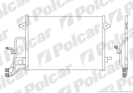 Радиатор кондиционера Polcar 1324K8C2