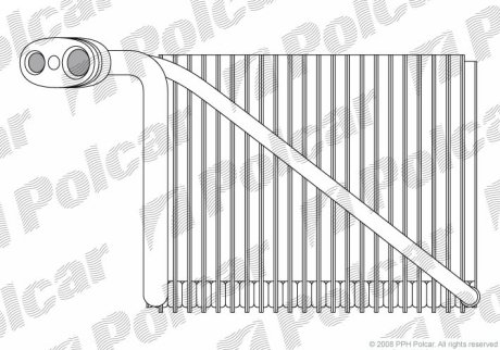 Випарювач кондиціонера Audi A4 96-01/Skoda Super B 02-08/VW Passat 96-05 Polcar 1324P8-2