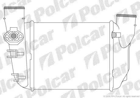Радіатор повітря (Інтеркулер) Polcar 1325J8-1