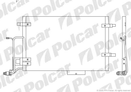 Радіатор кондиціонера Polcar 1326K8C4S