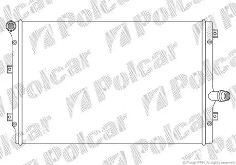 Основной радиатор VAG A3/Octavia/Caddy/Passat 1.6-2.0 TDI 10- Polcar 133108A4