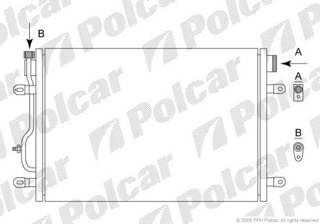 Радиатор кондиционера Polcar 1334K8C1S