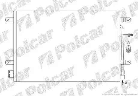 Радіатор кондиціонера Polcar 1335K8C1