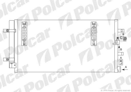 Радиатор кондиционера AUDI A4 AUDI A5, AUDI Q5 04/07- /MAN+AUT/ Polcar 1337K8C1