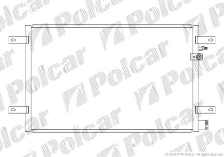 Радіатор кондиціонера Audi A4A6 04- Polcar 1338K8C1 (фото 1)