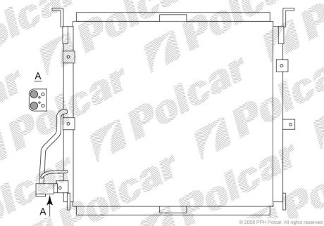 Радіатор кондиціонера Polcar 2007K8C5 (фото 1)