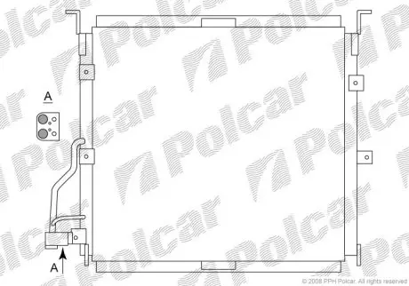Радіатор кондиціонера Polcar 2007K8C5